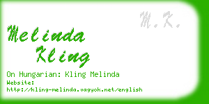 melinda kling business card